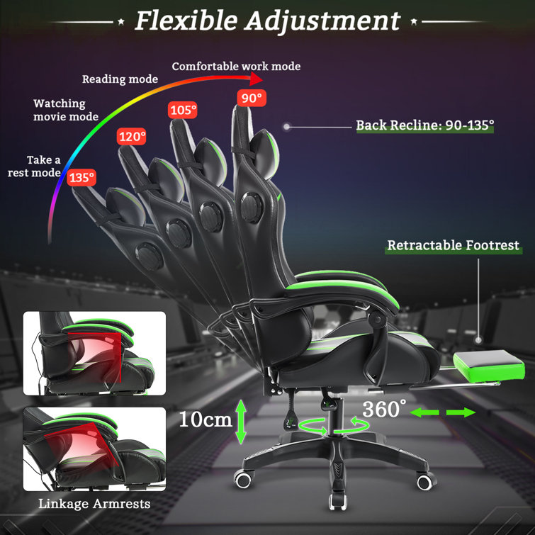 Chairs with built online in footrest